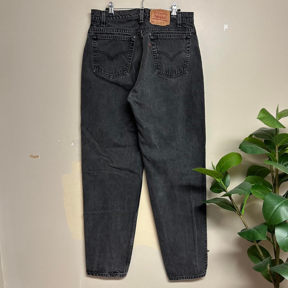 Levis 560 Vintage 90s Black Baggy Loose Fit Tapered Leg Jeans Mens 32x33.5
